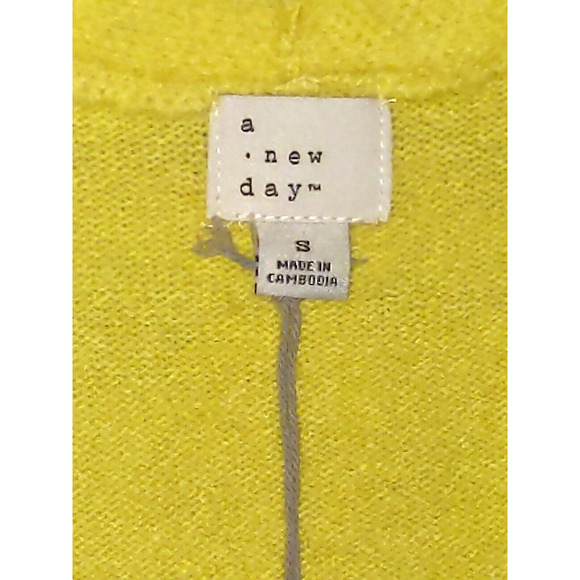 A New Day Cardigan Size Small Lime/Green/Blue Striped Block Color - Picture 3 of 4